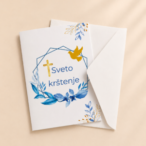 Čestitka za krštenje s kuvertom - Slika 2