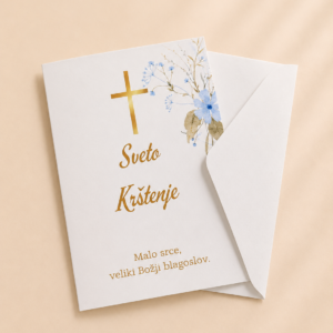 Čestitka za krštenje s kuvertom - Slika 2