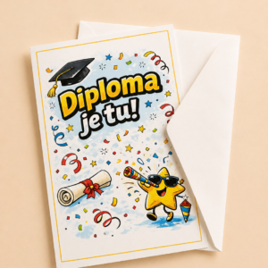 Čestitka za diplomu s kuvertom - Slika 2