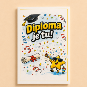 Čestitka za diplomu s kuvertom - Slika 1