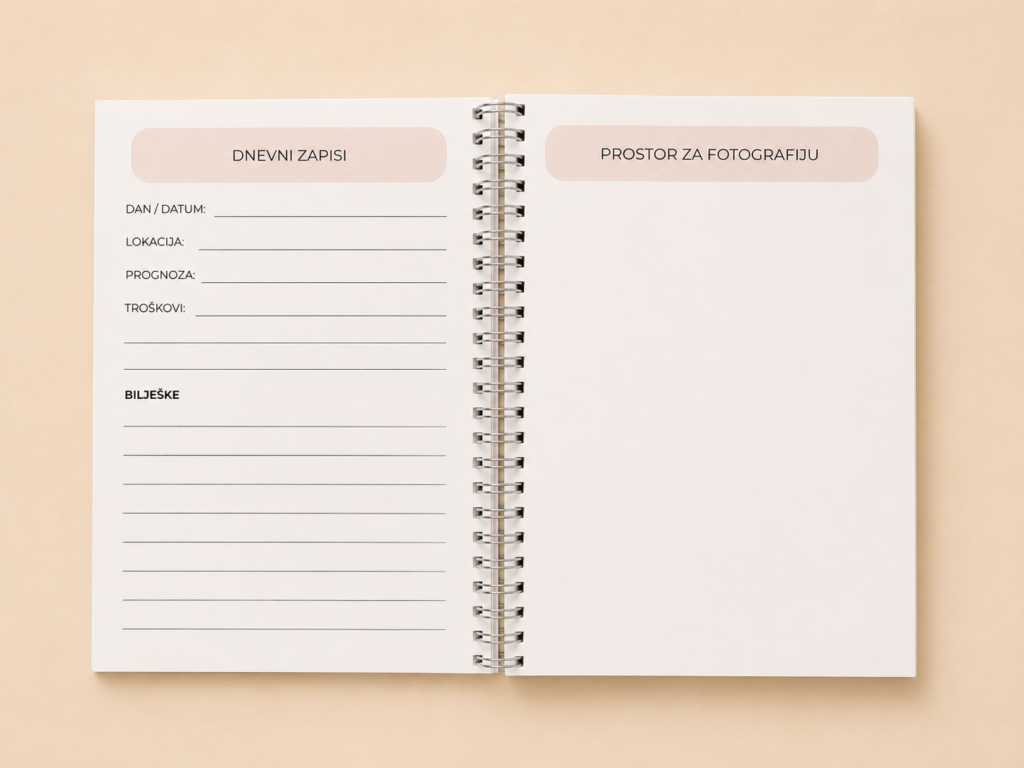 Dnevnik putovanja | Travel planner i uspomene s putovanja