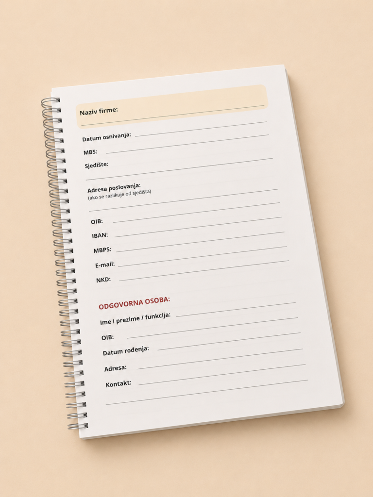 Organizacijski planer za knjigovođe | Evidencija firmi i zaposlenika