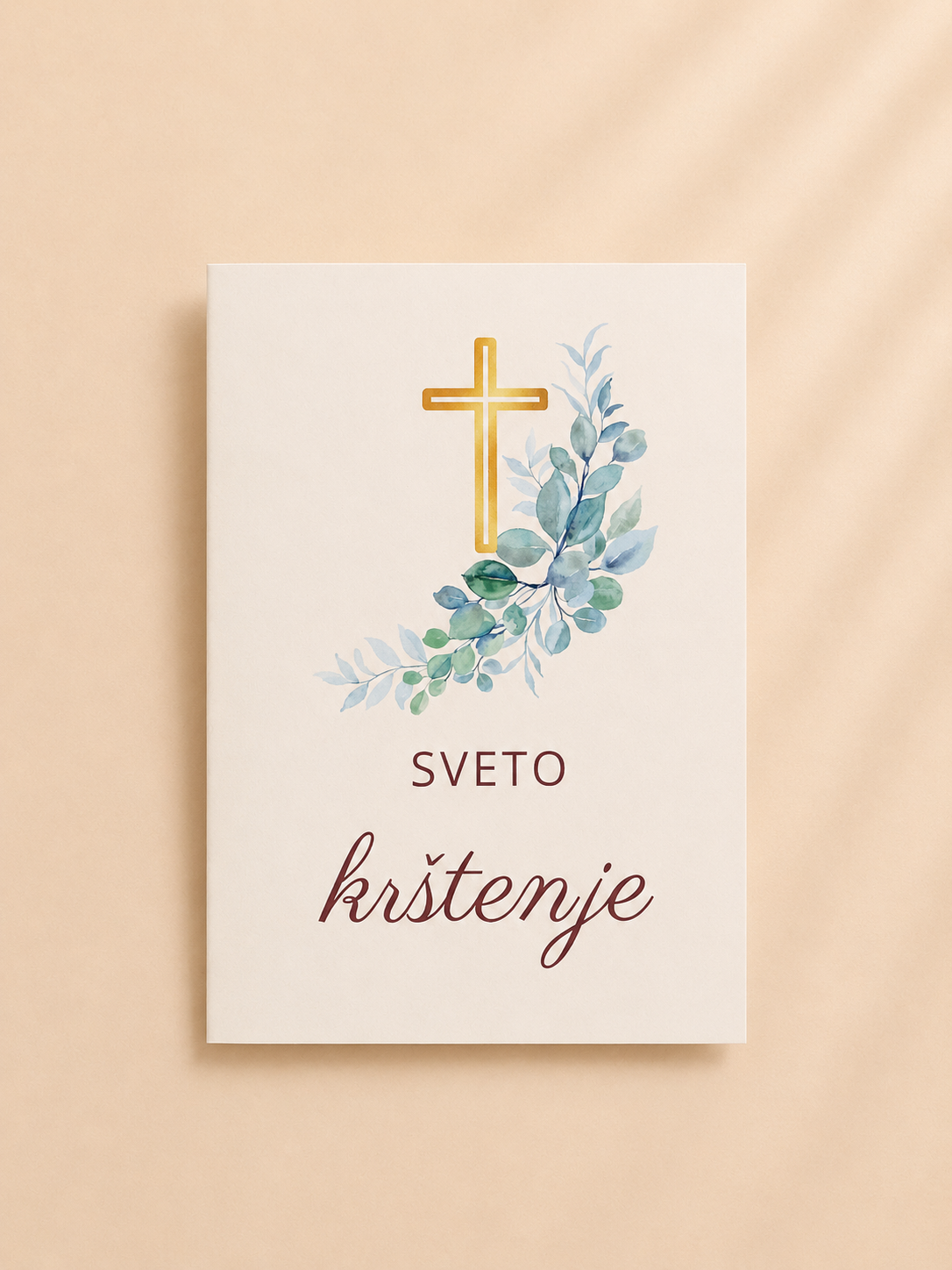Čestitka za krštenje s kuvertom - Slika 1