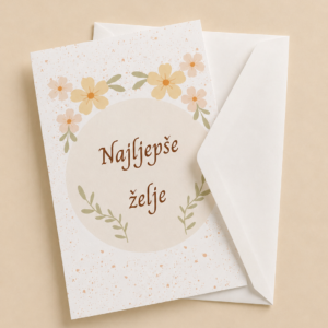 Čestitka “Najljepše želje” s kuvertom - Slika 2