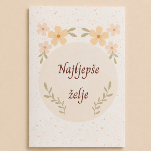 Čestitka “Najljepše želje” s kuvertom