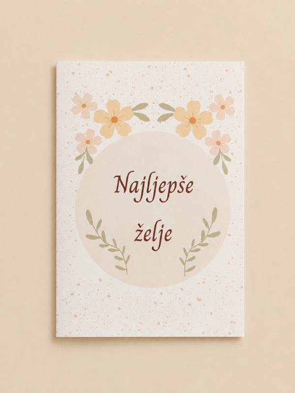 Čestitka “Najljepše želje” s kuvertom