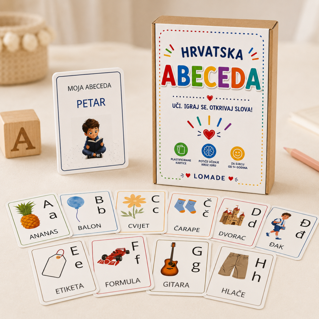 Personalizirane kartice hrvatske abecede
