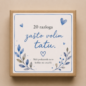 20 razloga zašto volim tatu | Originalan poklon za tatu