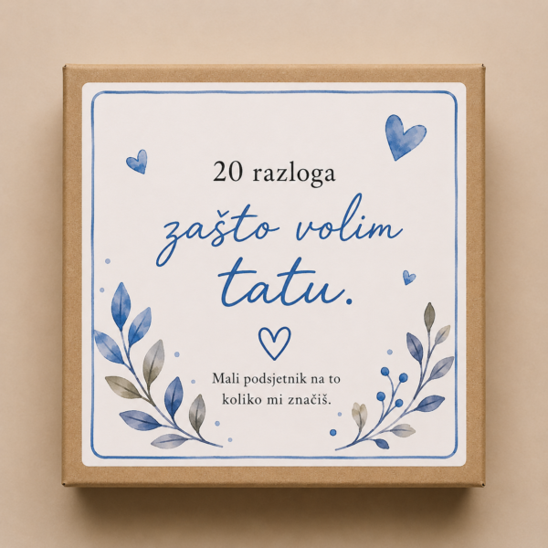 20 razloga zašto volim tatu | Originalan poklon za tatu