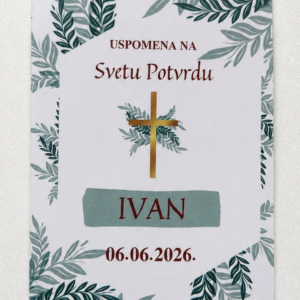 Magnet zahvalnica za svetu potvrdu | Personalizirana uspomena