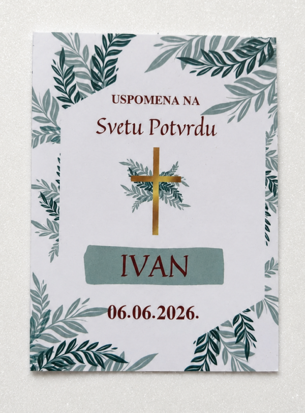Magnet zahvalnica za svetu potvrdu | Personalizirana uspomena