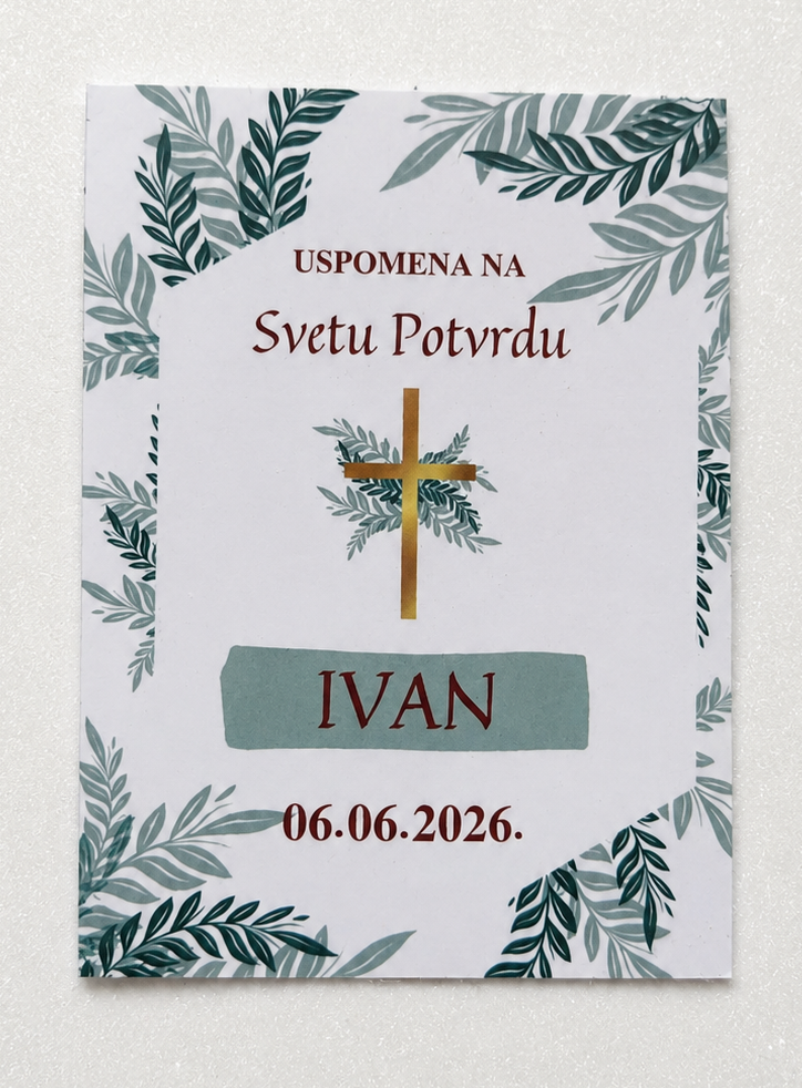 Magnet zahvalnica za svetu potvrdu | Personalizirana uspomena - Slika 1