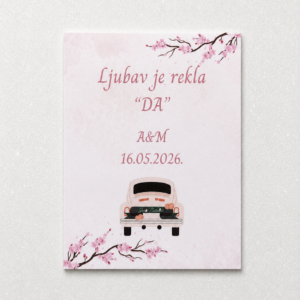 Magnet zahvalnica za vjenčanje | Ljubav je rekla "DA"