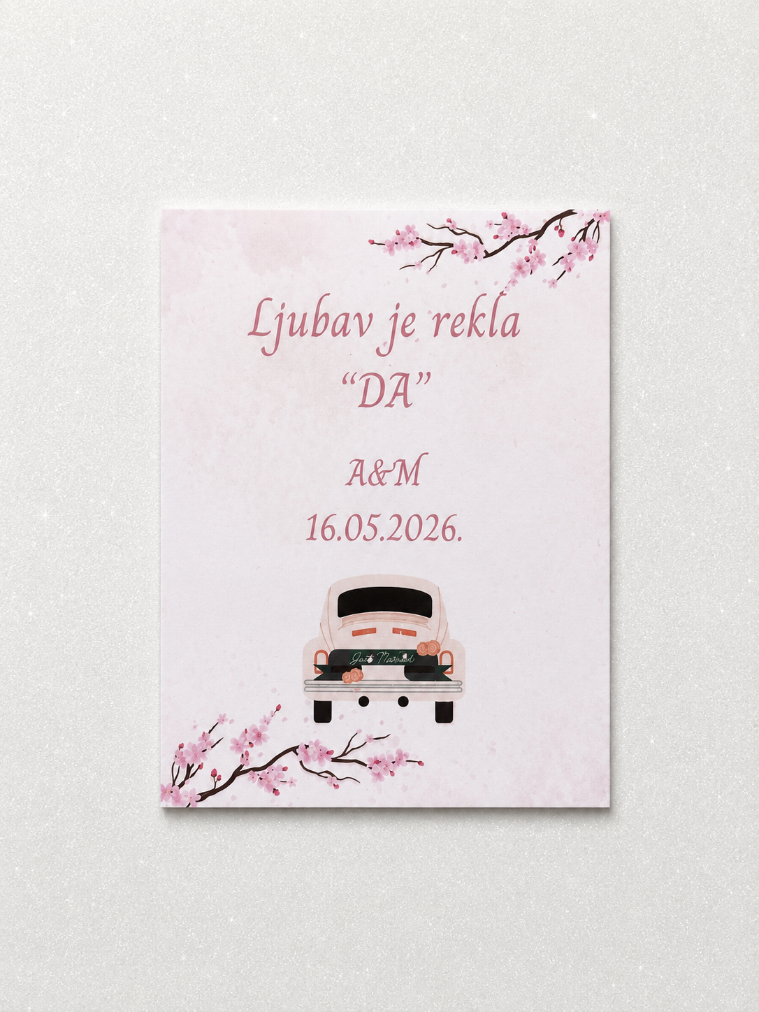 Magnet zahvalnica za vjenčanje | Ljubav je rekla "DA" - Slika 1