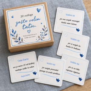20 razloga zašto volim tatu – personalizirane kartice u poklon-kutijici - Slika 1