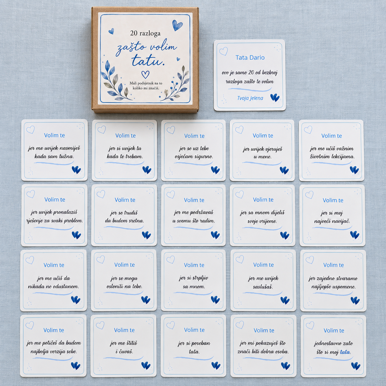 20 razloga zašto volim tatu – personalizirane kartice u poklon-kutijici - Slika 3