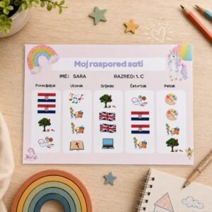 Personalizirani raspored sati za školu - Slika 1