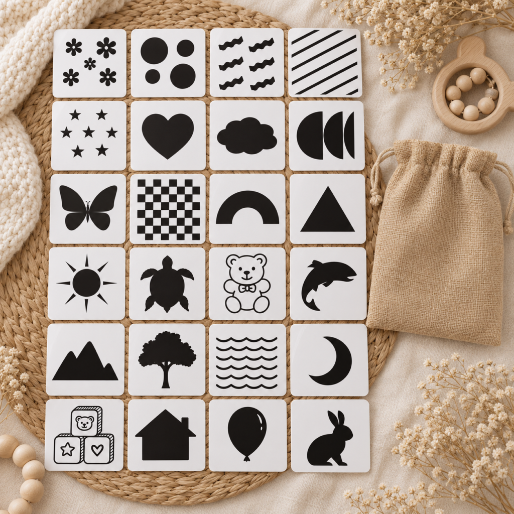 Kontrastne kartice za bebe – set od 24 kartice
