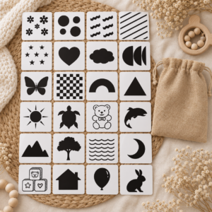 Kontrastne kartice za bebe – set od 24 kartice - Slika 3
