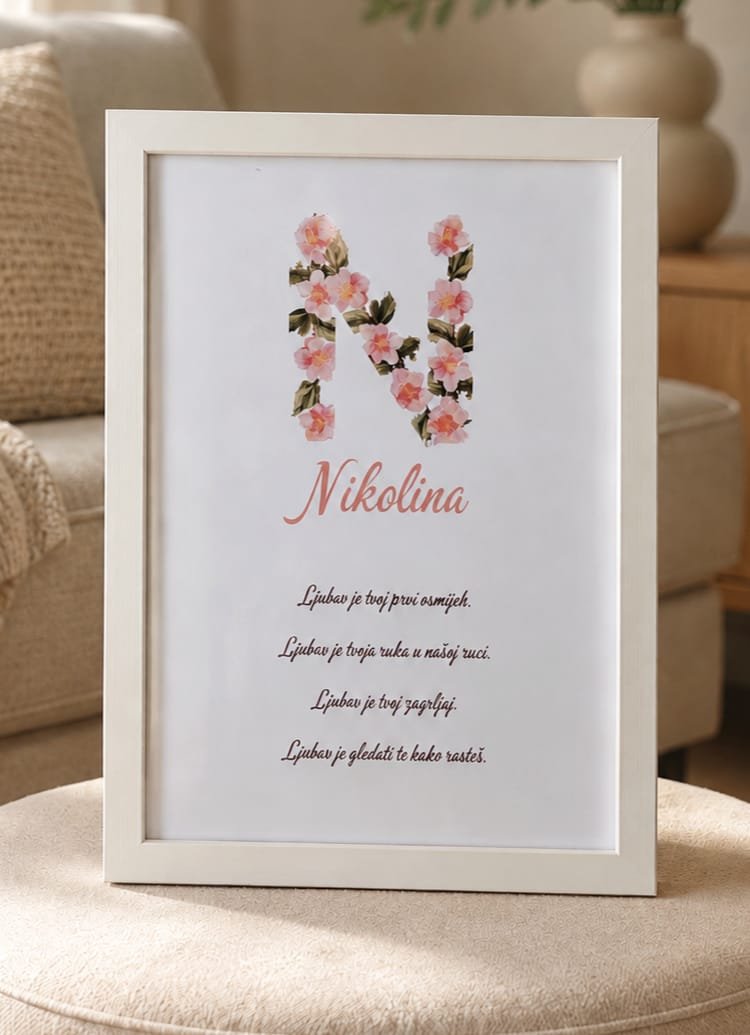 Personalizirani okvir s inicijalom i imenom - Slika 1