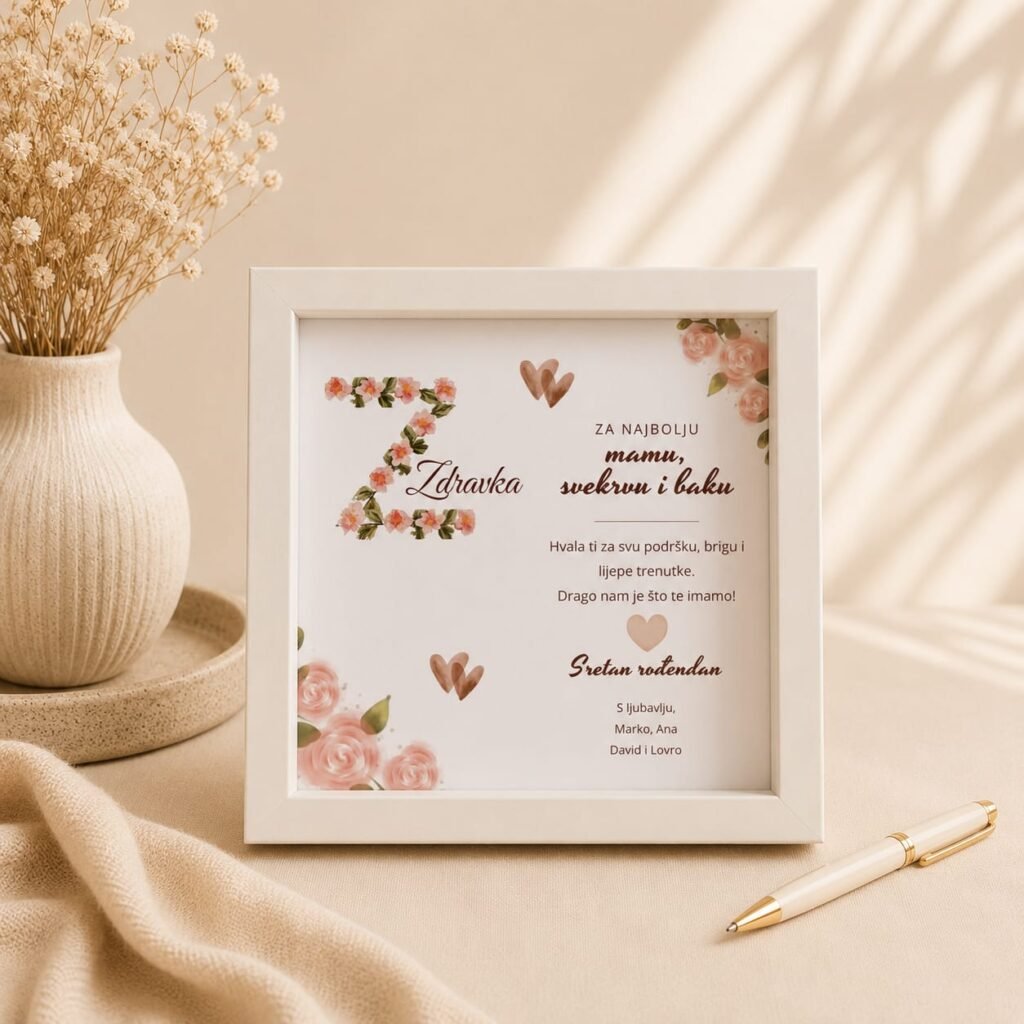 Personalizirani poklon | okvir s posvetom