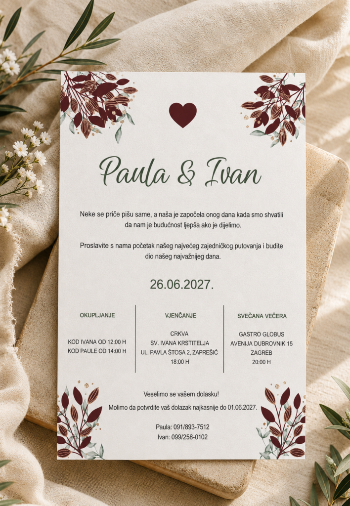 Pozivnica za vjenčanje | Love