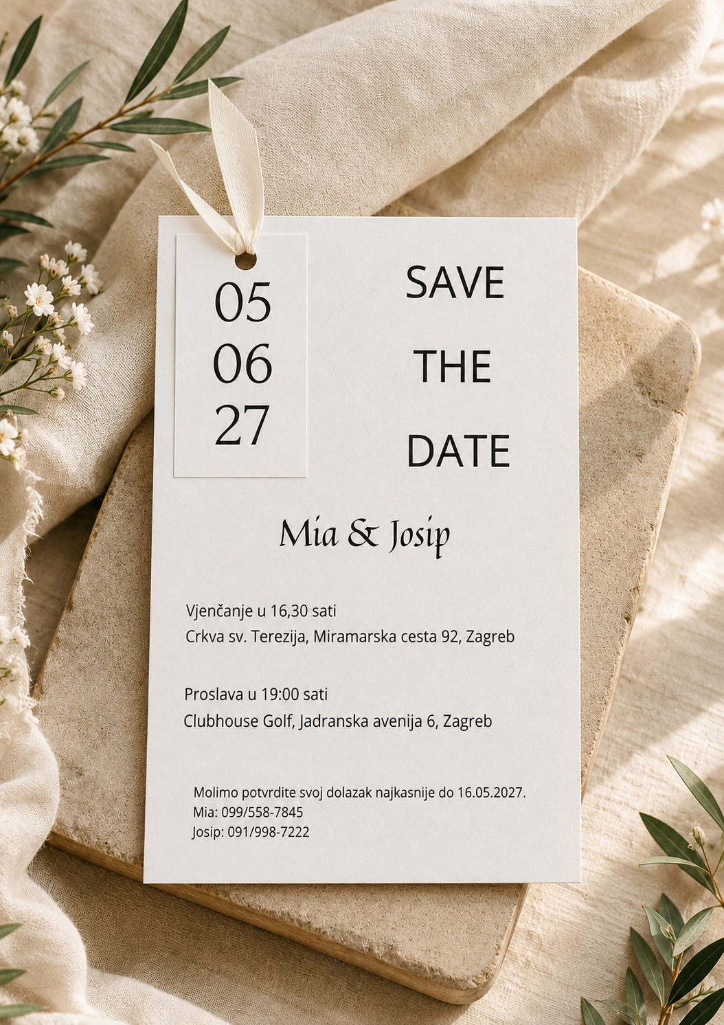 Pozivnica za vjenčanje | Save the date - Slika 1