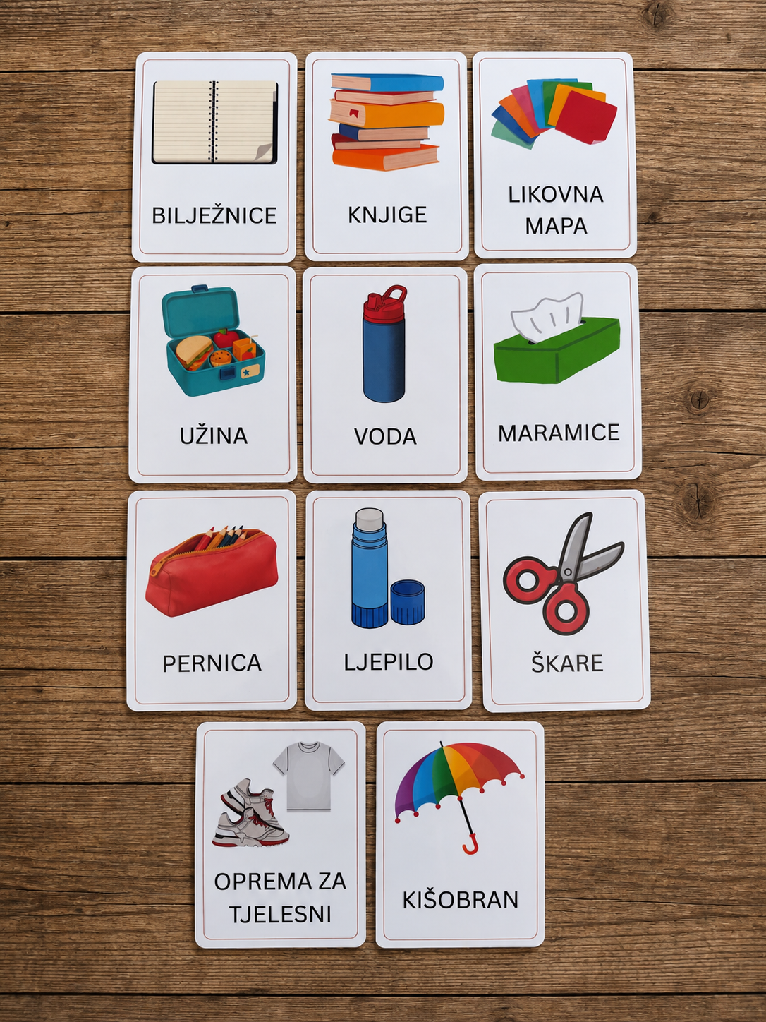 Personalizirani školski set – 30 edukativnih kartica - Slika 3