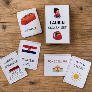Personalizirani školski set – 30 edukativnih kartica - Slika 1