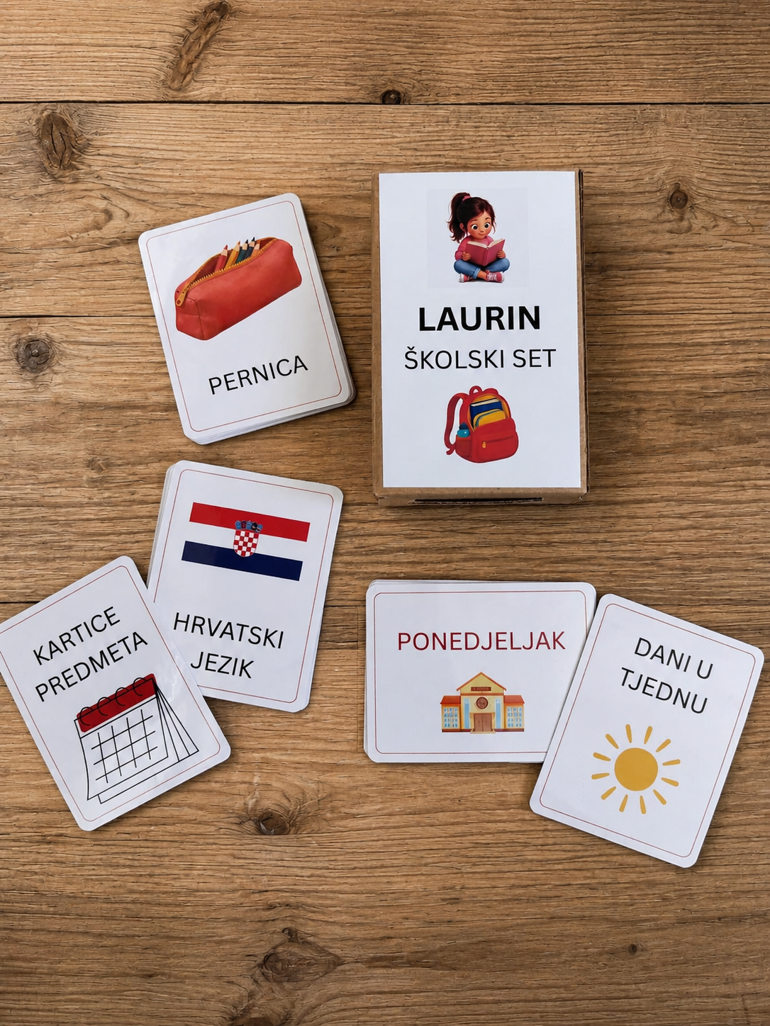 Personalizirani školski set – 30 edukativnih kartica - Slika 1
