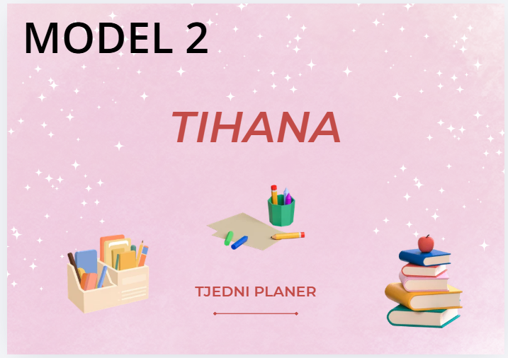 Personalizirani tjedni planer za školarce