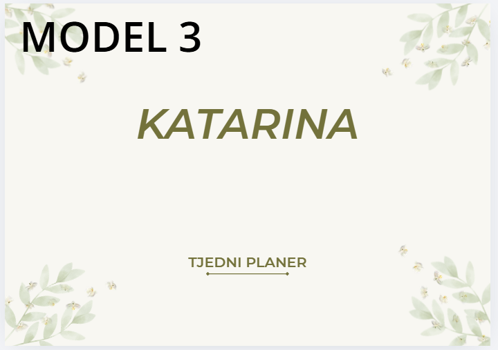 Personalizirani tjedni planer za školarce