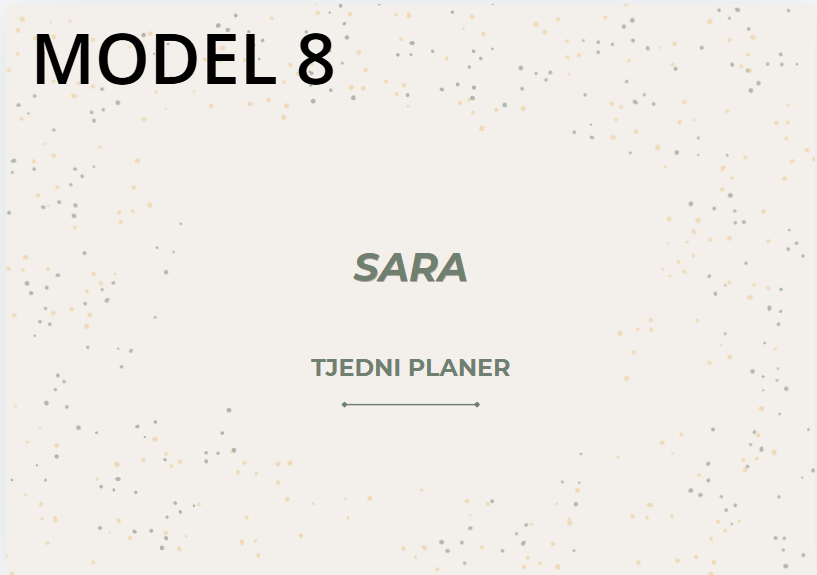 Personalizirani tjedni planer za školarce