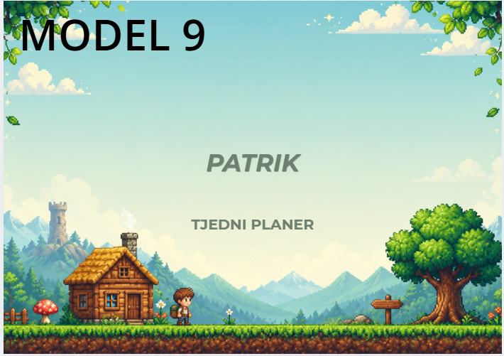 Personalizirani tjedni planer za školarce