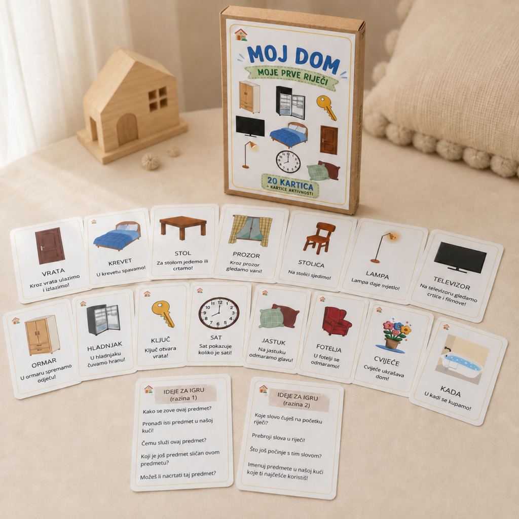 Moje prve riječi – Moj dom | edukativne kartice