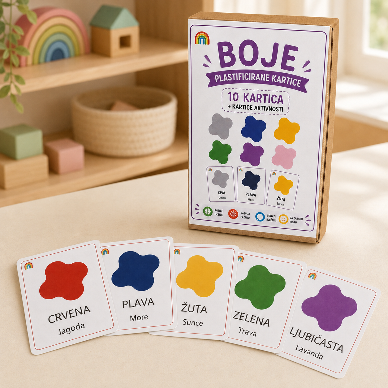 Moje prve riječi – Boje | edukativne kartice - Slika 1