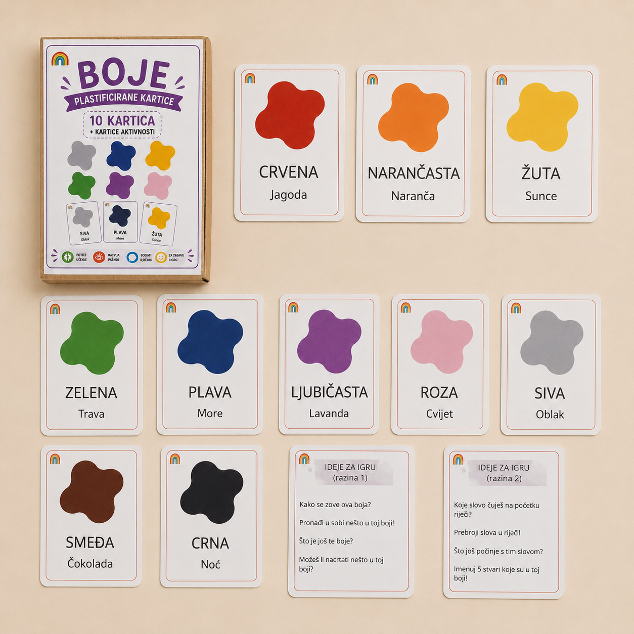 Moje prve riječi – Boje | edukativne kartice - Slika 2