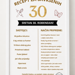 Personalizirani okvir „Recept za savršen rođendan” - Slika 2